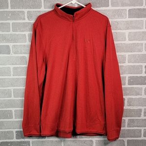 Under Armour Loose Golf Cold Gear Half Zip Pull Burnt Orage Men's Size XXL